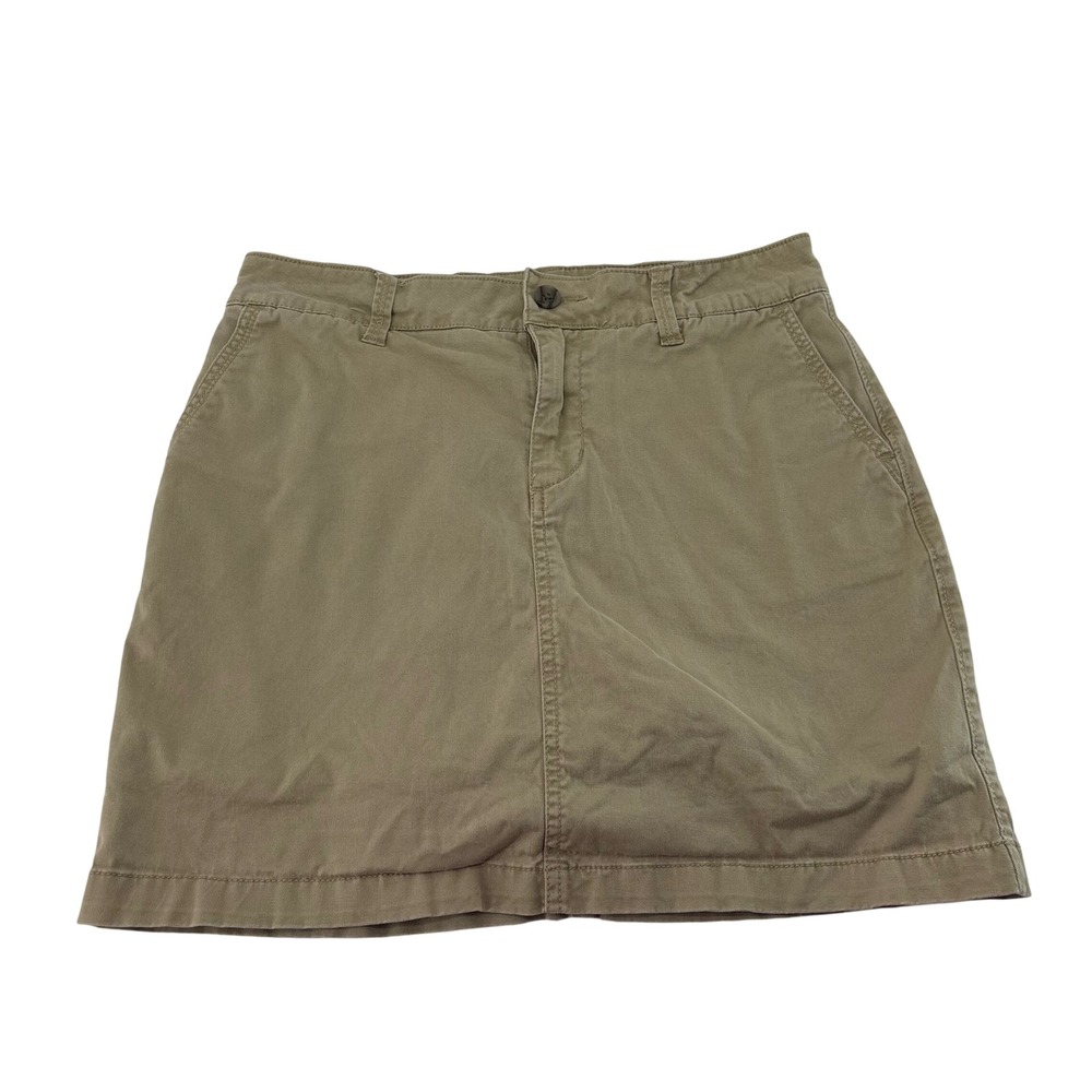 Sonoma Life Style Everyday Skort Khaki Tan Cotton Blend Mini Skirt Shorts 5720